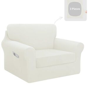 3 Pieces Stretch Chair Cover Washable Chair Slipcover Set